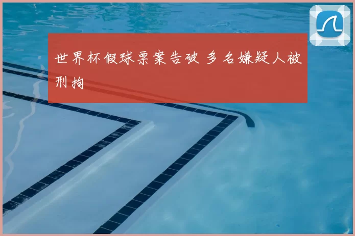 世界杯假球票案告破 多名嫌疑人被刑拘